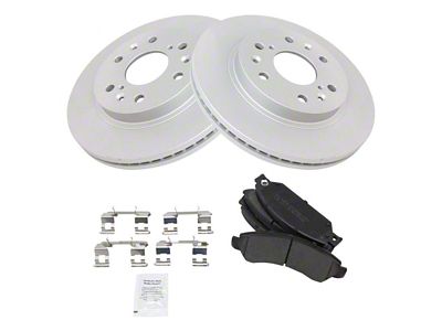 Semi-Metallic 6-Lug Brake Rotor and Pad Kit; Front (05-06 Silverado 1500 w/ Rear Drum Brakes)