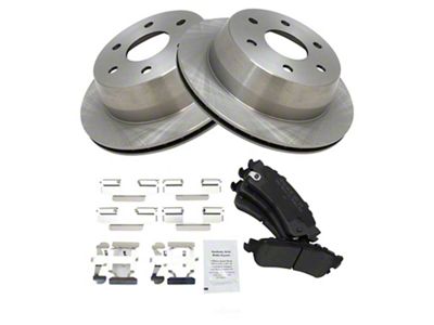 Semi-Metallic 6-Lug Brake Rotor and Pad Kit; Rear (99-06 Silverado 1500 w/ 12.80-Inch Rotors)