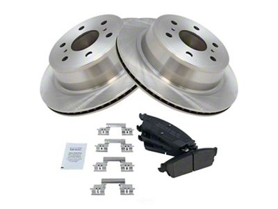 Semi-Metallic 6-Lug Brake Rotor and Pad Kit; Rear (07-13 Silverado 1500)