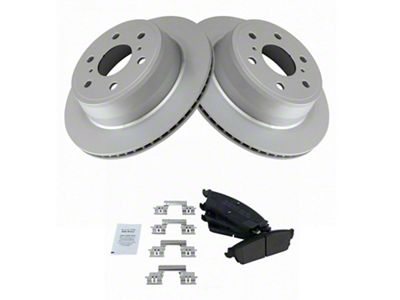 Semi-Metallic 6-Lug Brake Rotor and Pad Kit; Rear (07-13 Silverado 1500)