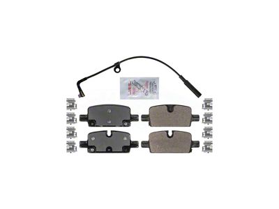 Semi-Metallic Brake Pads; Rear Pair (19-24 Silverado 1500)