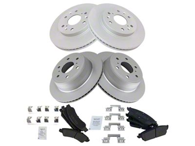 Semi-Metallic 6-Lug Brake Rotor and Pad Kit; Front and Rear (07-13 Silverado 1500)