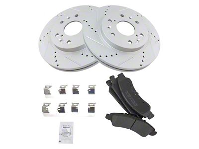 Semi-Metallic Performance 6-Lug Brake Rotor and Pad Kit; Front (07-18 Silverado 1500)