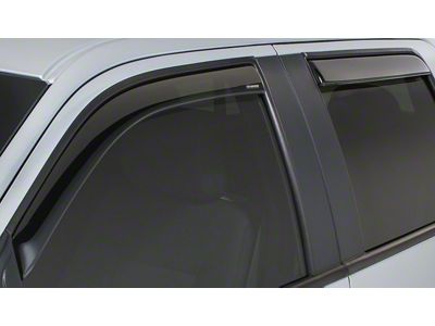 Snap-Inz In-Channel Sidewind Deflectors; Front and Rear; Smoke (14-18 Silverado 1500 Crew Cab)