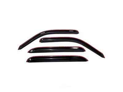 Side Window Deflectors; Smoked (04-06 Silverado 1500 Crew Cab)