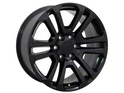 Sierra Style Black 6-Lug Wheel; 20x9; 31mm Offset (19-25 Silverado 1500)