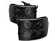 Signature Series CCFL Halo Projector Headlights; Black Housing; Smoked Lens (07-13 Silverado 1500)
