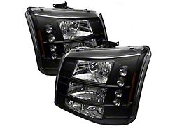 Signature Series Crystal Headlights; Black Housing; Clear Lens (03-06 Silverado 1500)
