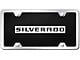 Silverado License Plate; Chrome on Black (Universal; Some Adaptation May Be Required)