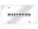 Silverado License Plate; Chrome on Chrome (Universal; Some Adaptation May Be Required)