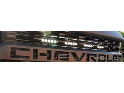 Single 30-Inch Amber LED Light Bar with Grille Mounting Brackets (19-21 Silverado 1500; 2022 Silverado 1500 LTD)