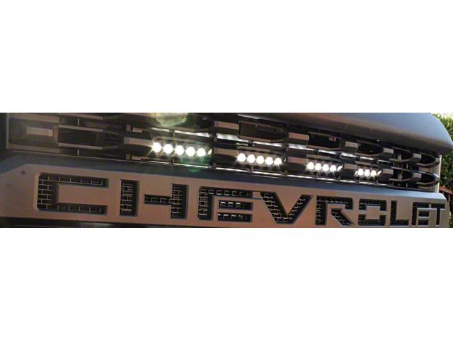 Single 30-Inch White LED Light Bar with Grille Mounting Brackets (19-21 Silverado 1500; 2022 Silverado 1500 LTD)