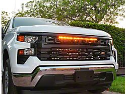 Single 30-Inch White LED Light Bar with Grille Mounting Brackets (22-26 Silverado 1500)