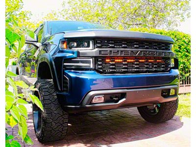 Single 40-Inch Amber LED Light Bar with Grille Mounting Brackets (19-21 Silverado 1500)
