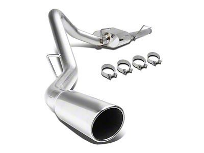 Single Exhaust System with Polished Tip; Side Exit (07-13 4.3L Silverado 1500)