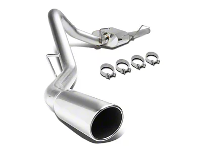Single Exhaust System with Polished Tip; Side Exit (07-13 4.8L Silverado 1500)