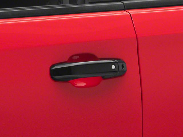 Smart Key Door Handle Covers; Gloss Black (19-24 Silverado 1500)