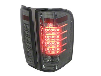LED Tail Lights; Chrome Housing; Smoked Lens (07-13 Silverado 1500)