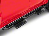 Square Tube Drop Style Nerf Side Step Bars; Matte Black (19-26 Silverado 1500 Crew Cab)