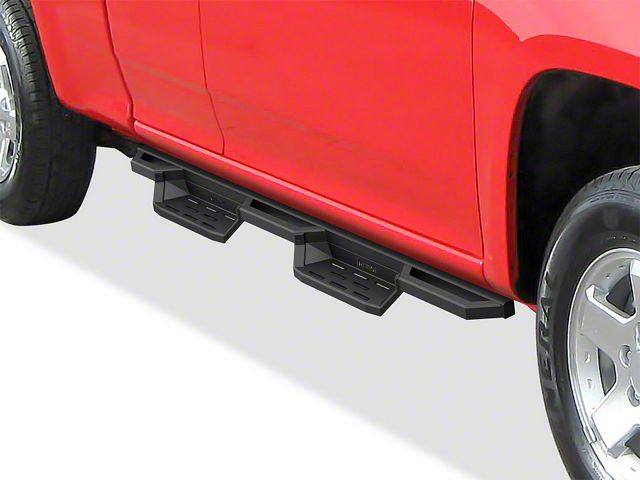 Square Tube Drop Style Nerf Side Step Bars; Matte Black (99-06 Silverado 1500 Extended Cab)