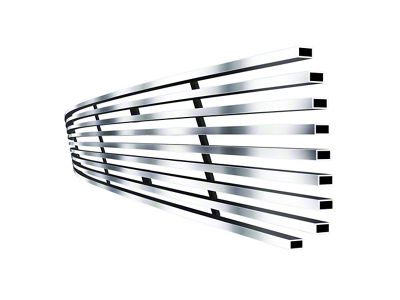 Stainless Steel Billet Lower Bumper Grille Overlay; Hairline Silver (07-13 Silverado 1500)