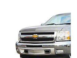 Stainless Steel Billet Upper Grille Overlay; Black (07-13 Silverado 1500)