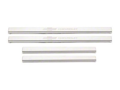 Putco Stainless Steel Door Sills with Bow Tie Etching (19-24 Silverado 1500 Crew Cab)
