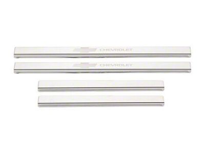 Putco Stainless Steel Door Sills with Bow Tie Etching (19-25 Silverado 1500 Crew Cab)