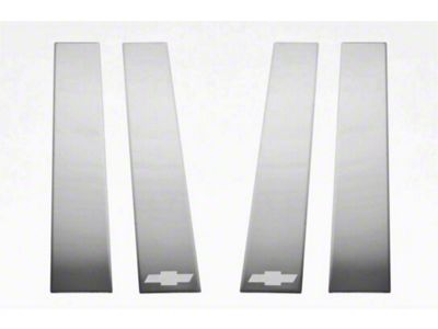 Putco Stainless Steel Pillar Posts with Bowtie Logo (19-25 Silverado 1500 Double Cab, Crew Cab)