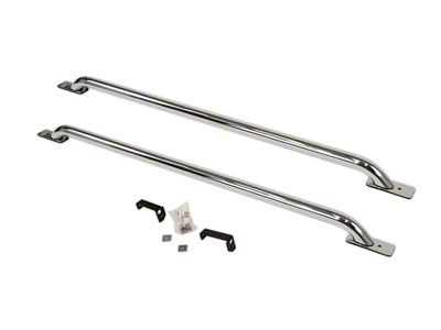 Go Rhino Stake Pocket Bed Rails; Chrome (07-09 Silverado 1500 w/ 6.50-Foot Standard Box)