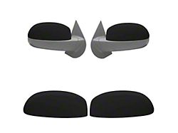 Standard Mirror Covers; Matte Black (07-13 Silverado 1500)