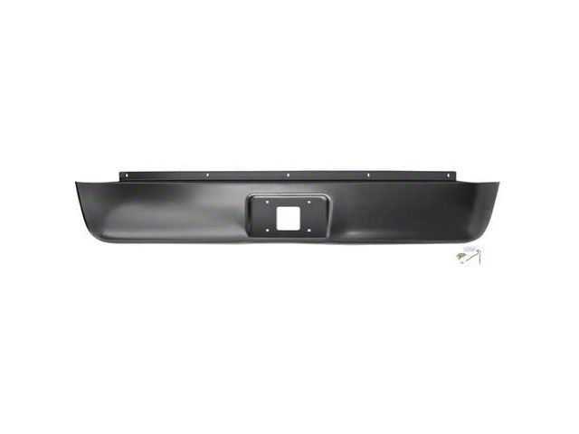 Steel Roll Pan with License Plate Cutout; Unpainted (07-10 Silverado 1500)