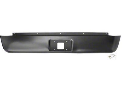 Steel Roll Pan with License Plate Cutout; Unpainted (07-10 Silverado 1500)