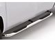 3-Inch Round Bent Nerf Side Step Bars; Polished Stainless (04-13 Silverado 1500 Crew Cab)