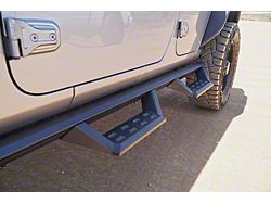 STX Drop Side Step Bars; Black (19-26 Silverado 1500 Crew Cab)