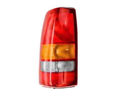 Tail Light; Chrome Housing; Red Clear Lens; Driver Side (99-02 Silverado 1500 Fleetside)