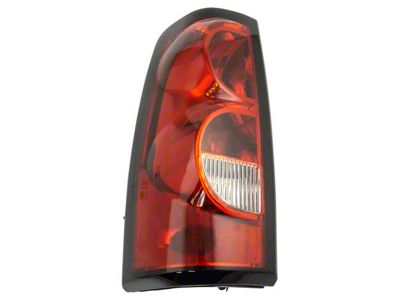 Tail Light; Chrome Housing; Red/Clear Lens; Driver Side (04-06 Silverado 1500 Fleetside)