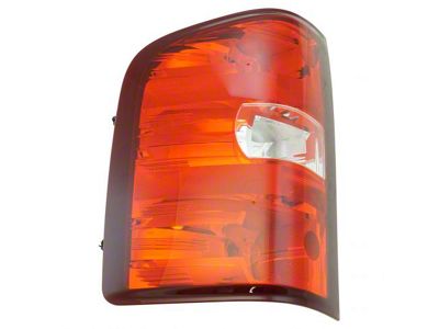 Tail Light; Chrome Housing; Red Lens; Driver Side (07-13 Silverado 1500)