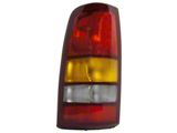 CAPA Replacement Tail Light; Chrome Housing; Red/Clear/Amber Lens; Driver Side (99-02 Silverado 1500 Fleetside)