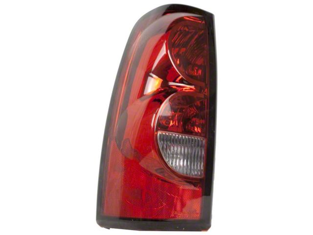 CAPA Replacement Tail Light; Black Housing; Red/Clear Lens; Driver Side (04-06 Silverado 1500 Fleetside)