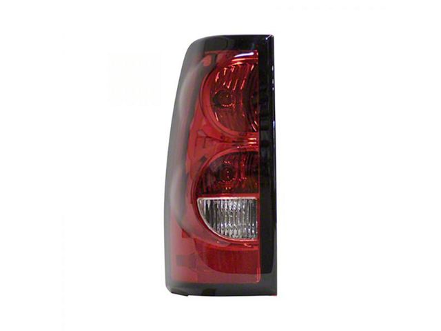 Replacement Tail Light; Black Housing; Red/Clear Lens; Driver Side (04-06 Silverado 1500 Fleetside)