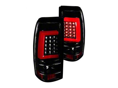 LED Tail Lights; Jet Black Housing; Clear Lens (03-06 Silverado 1500 Fleetside)