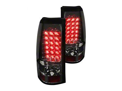 LED Tail Lights; Chrome Housing; Smoked Lens (03-06 Silverado 1500 Fleetside)