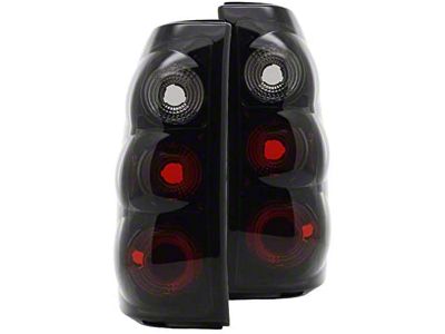 LED Tail Lights; Gloss Black Housing; Smoked Lens (99-02 Silverado 1500 Fleetside)