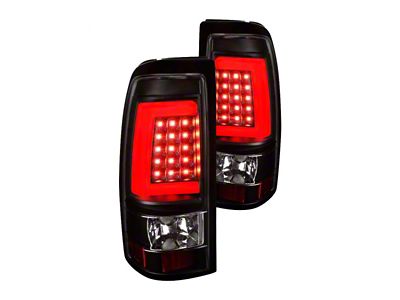 G2 LED Tail Lights; Matte Black Housing; Clear Lens (99-02 Silverado 1500 Fleetside)