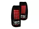 V2 LED Tail Lights; Matte Black Housing; Clear Lens (99-02 Silverado 1500 Fleetside)