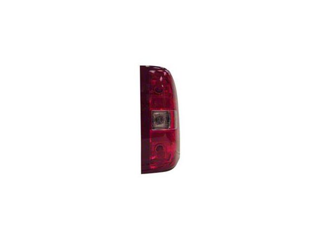 CAPA Replacement Tail Light; Chrome Housing; Red/Clear Lens; Passenger Side (07-13 Silverado 1500)