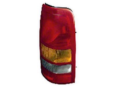 Replacement Tail Light; Chrome Housing; Red/Clear/Amber Lens; Passenger Side (99-02 Silverado 1500)