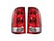 Tail Lights; Chrome Housing; Red Lens (07-13 Silverado 1500)