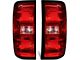 Tail Lights; Chrome Housing; Red Lens (14-18 Silverado 1500 w/ Factory Halogen Tail Lights)